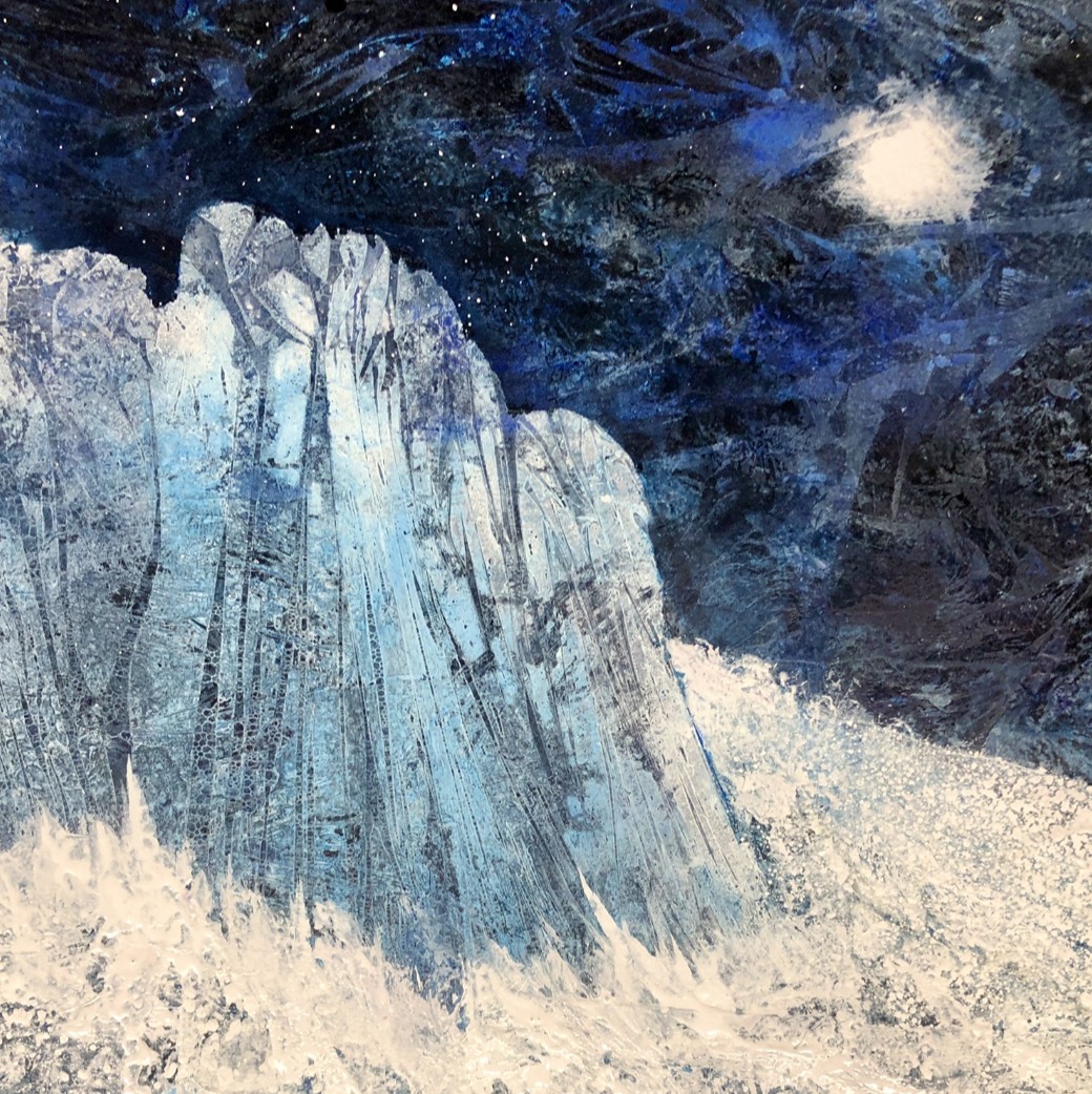 Midwinter Moon Over Pillar Rock